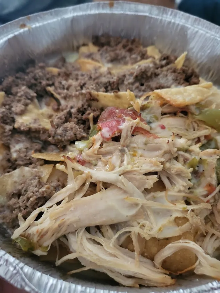Nachos with Beef and Chicken